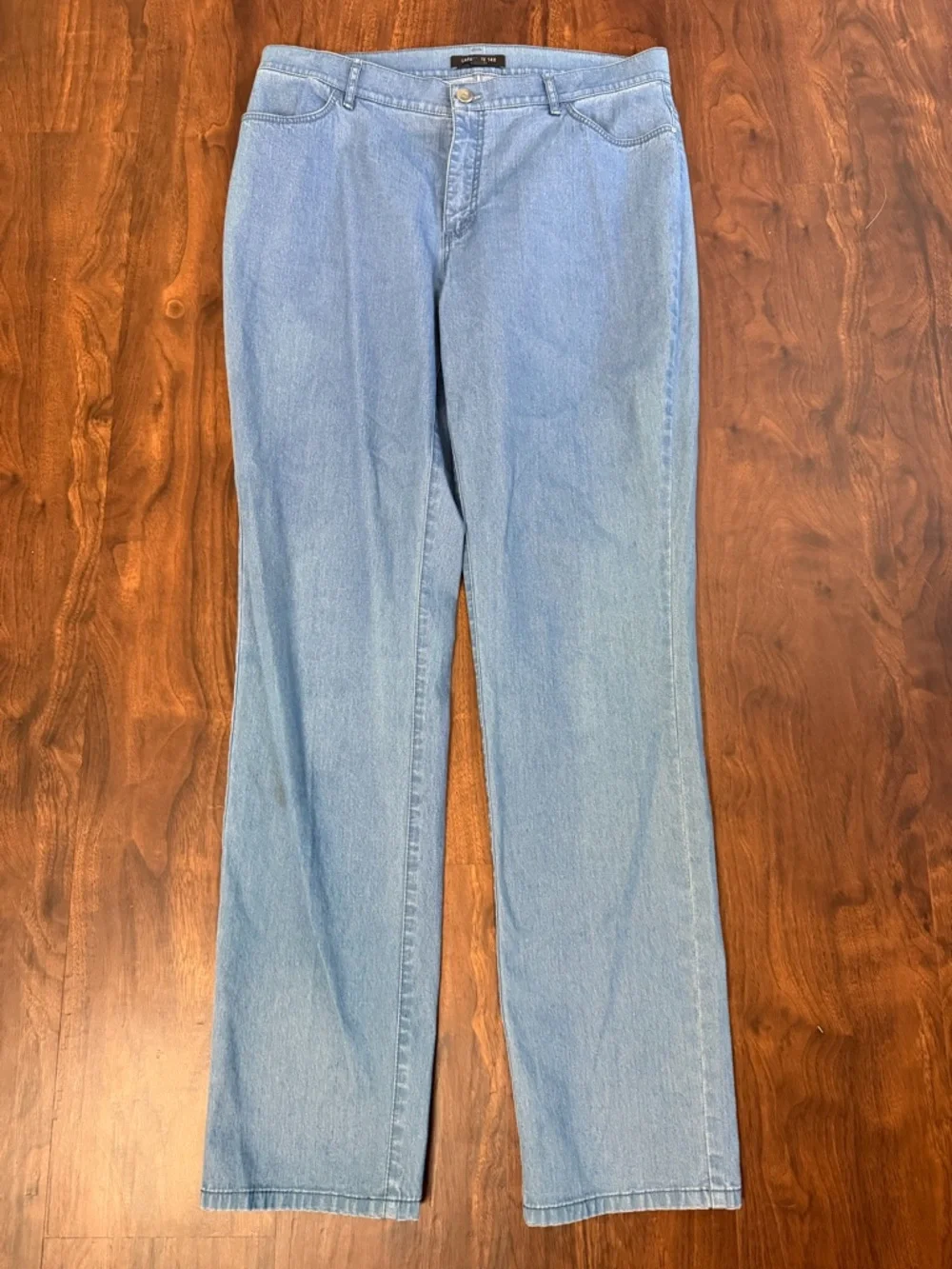 Lafayette 148 Light Blue Straight-Leg Jeans - Picture 2 of 8